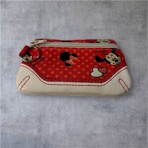 Red and White Minnie Mouse Wristlet